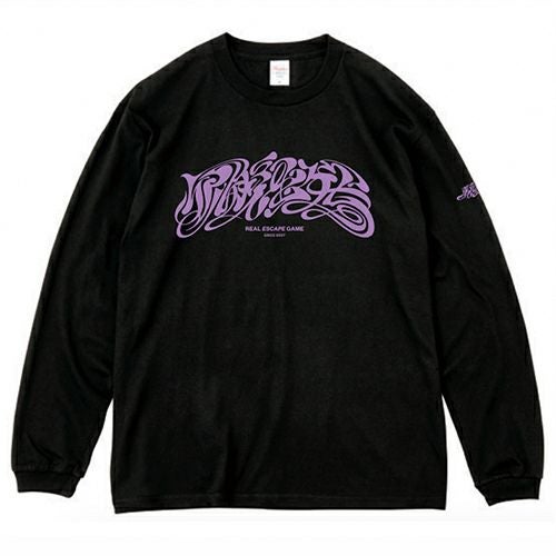 リアル脱出ゲームオリジナルロングTシャツ ブラック紫 | SCRAP GOODS SHOP